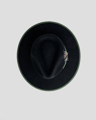 Ferguson Fedora Hat - Black + Green