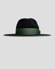 Ferguson Fedora Hat - Black + Green