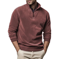 š„HOT SALEš„Gentleman's Half Zip Henley Fleece Sweatshirt