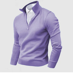 Men's Business Cashmere Outdoor Three-Quarter Zipper Sweater