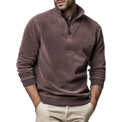 š„HOT SALEš„Gentleman's Half Zip Henley Fleece Sweatshirt