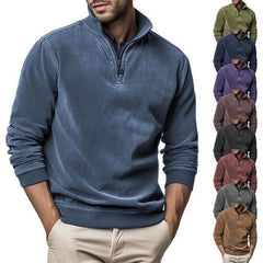š„HOT SALEš„Gentleman's Half Zip Henley Fleece Sweatshirt