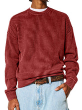 Men's Solid Color Crew Neck Sweater
