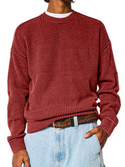 Men's Solid Color Crew Neck Sweater