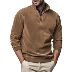 š„HOT SALEš„Gentleman's Half Zip Henley Fleece Sweatshirt