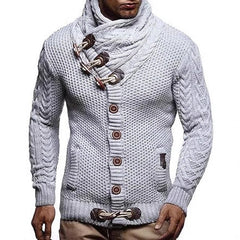 Men's Casual Scarf Jacket Pocket Sweater