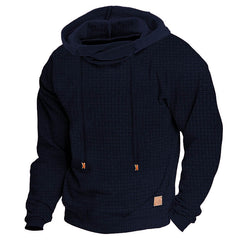 Men's Hoodie Outdoor Sports Solid Color Long Sleeve Daily Tops Apricot Sweatshirt