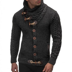 Men's Casual Scarf Jacket Pocket Sweater