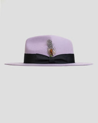 Ferguson Fedora Hat - Lavender + Black