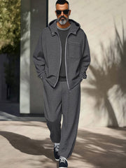 Athleisure Hooded Jacket Pants Set