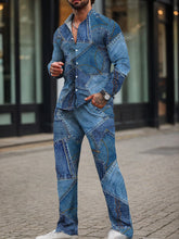 Modern Denim Print 2-Piece Set