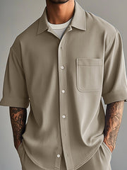 Essential Relaxed Fit Shirt Shorts Set