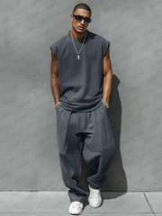 Relaxed Style Tank Top Balloon Pants Set