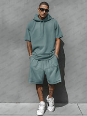 Casual Loose Fit Hooded Sports Set