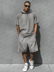 Casual Loose Fit Hooded Sports Set