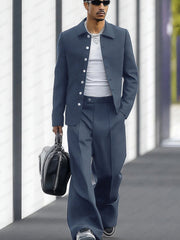 Fashion Wide-Leg Suit Set