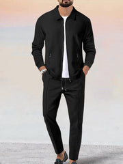 Athleisure Soft Waffle Jacket Set