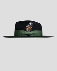 Ferguson Fedora Hat - Black + Green