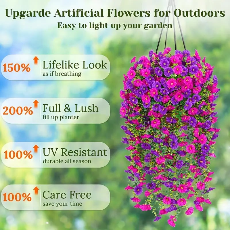 💖Mother's Day Hot Sale 49% OFF -🌺UV Resistant Hanging Artificial Morning Glory Vine