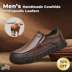 ⏰Last Day! 70% OFF 🔥Men's Handmade Leather Loafers with Arch Support & Wide Toe Box