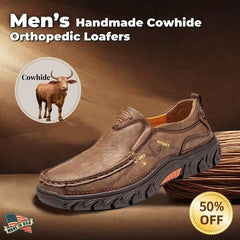 Men's Handmade Genuine Leather Orthopedic Loafers