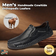 ⏰Last Day 70% OFF🔥Men's Premium Leather Loafers - Arch Support & Wide Fit Slip-On Shoes