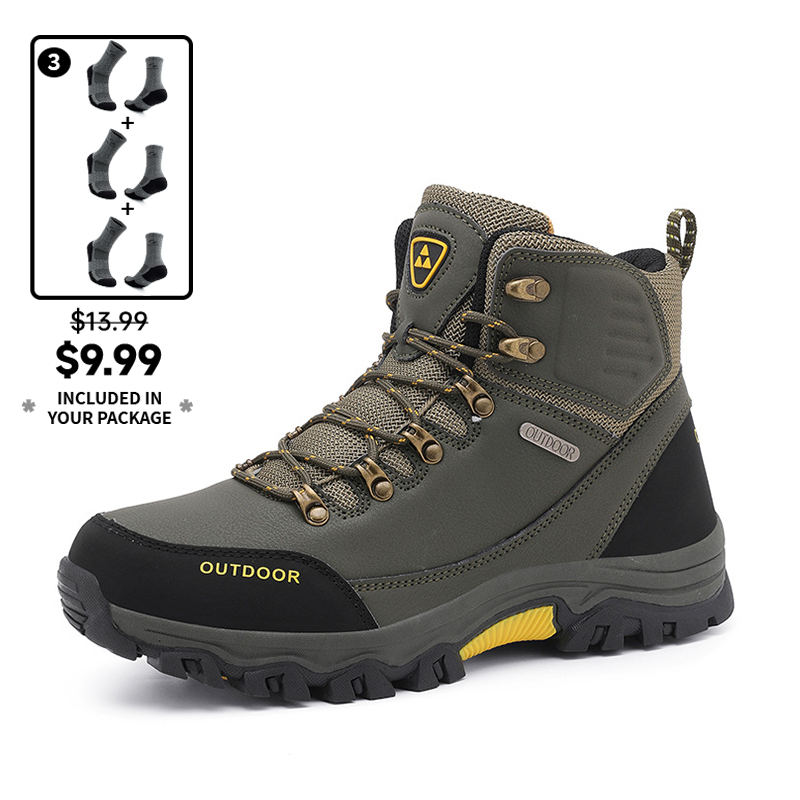 (⏰CLEARANCE SALE 70% OFF) Men's High Top Lace-Up Hiking Mountaineering Walking Boots