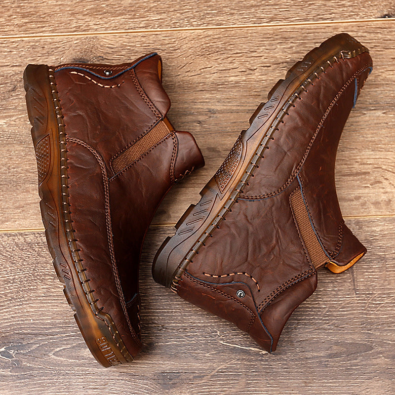 Last Day 70% OFF🔥 Men's Outdoor Casual Handmade Cowhide Boots