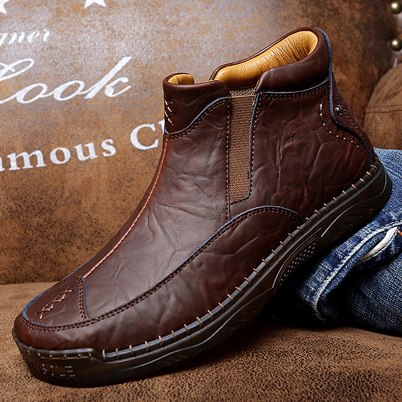 Last Day 70% OFF🔥 Men's Outdoor Casual Handmade Cowhide Boots