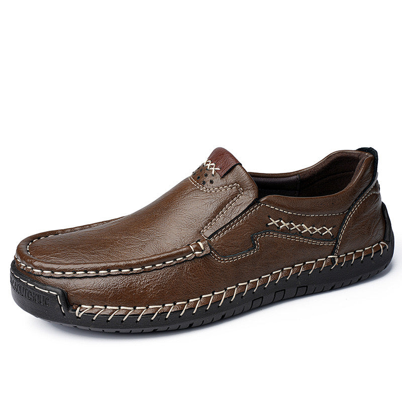 ⏰Last Day 70% OFF🔥Men's Premium Leather Loafers - Arch Support & Wide Fit Slip-On Shoes
