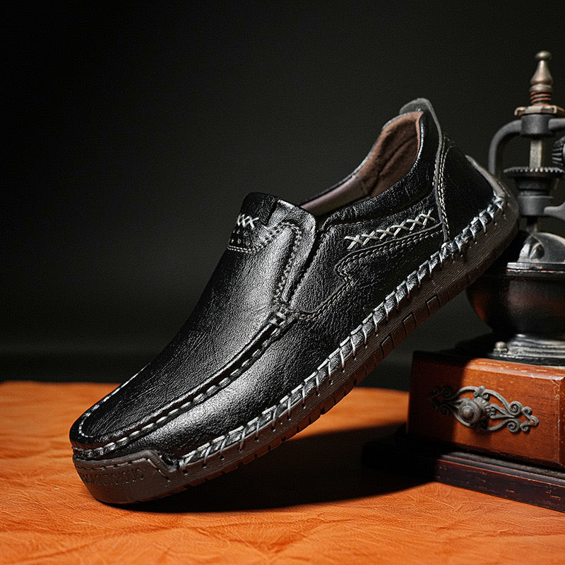 ⏰Last Day 70% OFF🔥Men's Premium Leather Loafers - Arch Support & Wide Fit Slip-On Shoes