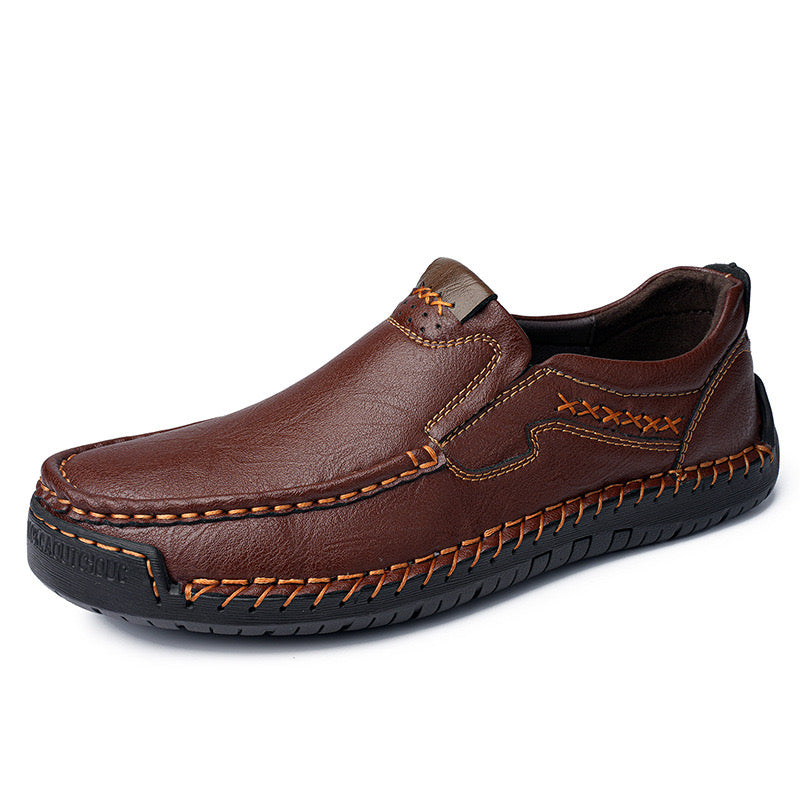 ⏰Last Day 70% OFF🔥Men's Premium Leather Loafers - Arch Support & Wide Fit Slip-On Shoes