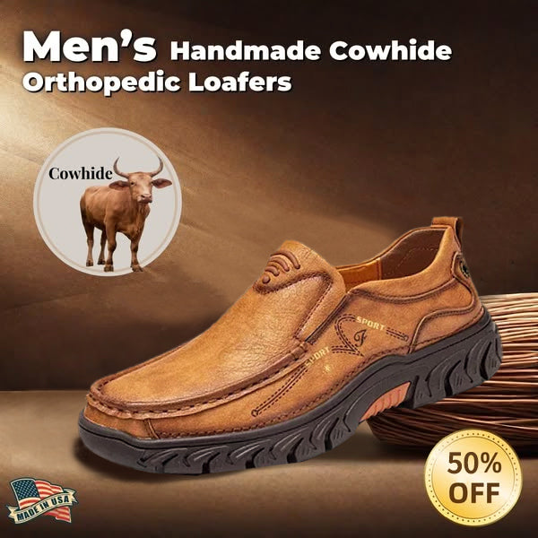 Men's Handmade Genuine Leather Orthopedic Loafers