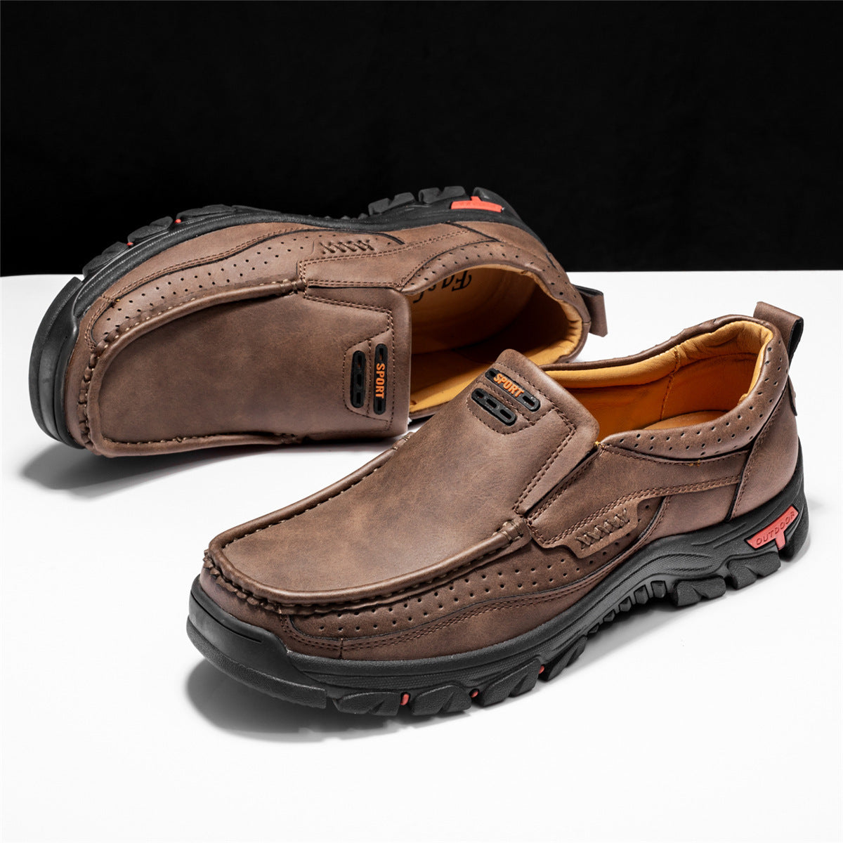 🔥Hot Sale 50% OFF🔥 Men's Non-slip Walking Leather Lightweight Breathable Casual Loafers