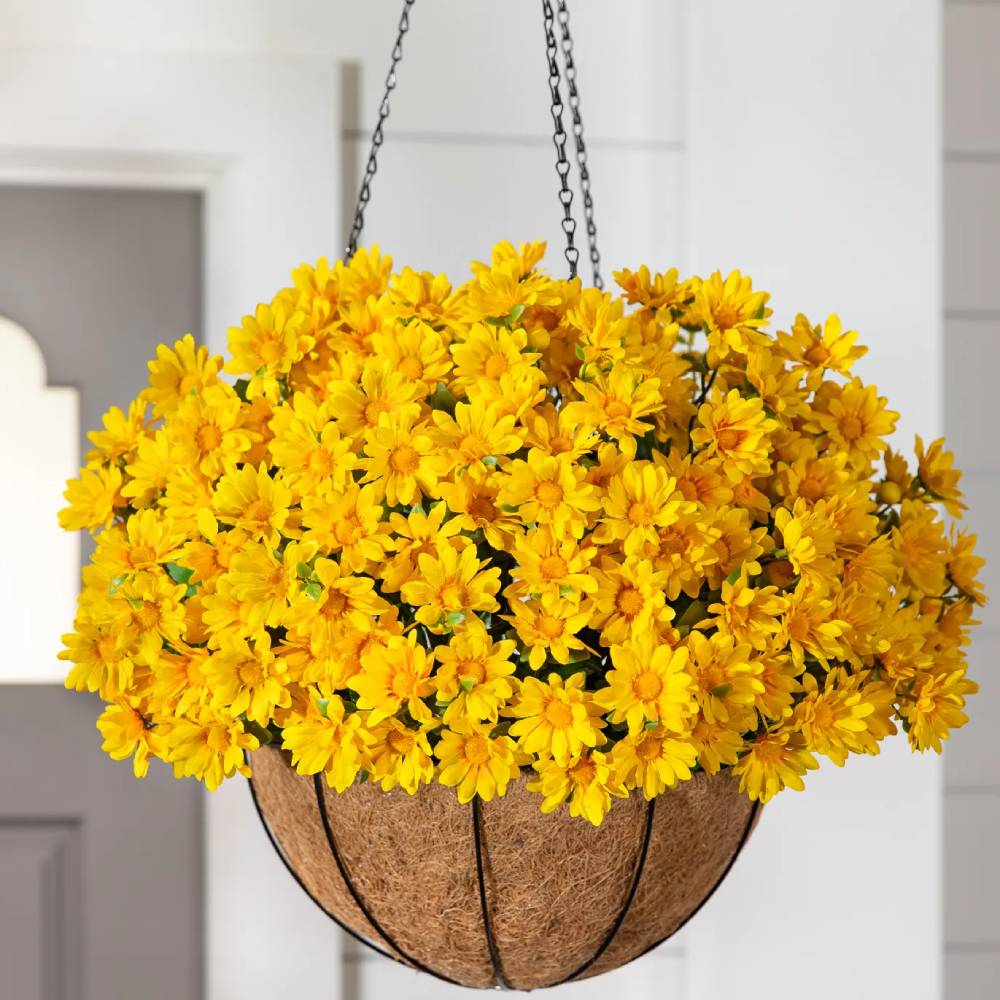 Last Day Each Only $2.99🌼- Artificial Outdoor Sunset Mums Flowers - UV resistant, Waterproof, Windproof