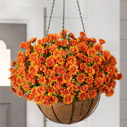 Last Day Each Only $2.99🌼- Artificial Outdoor Sunset Mums Flowers - UV resistant, Waterproof, Windproof