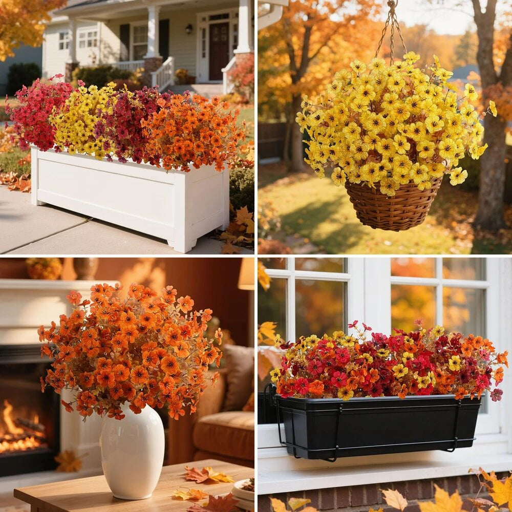 🏆 50K+ SOLD! 💐Lifelike UV-Resistant Sunset Mums – Waterproof, Windproof & Perfect for Fall Decor 🍂
