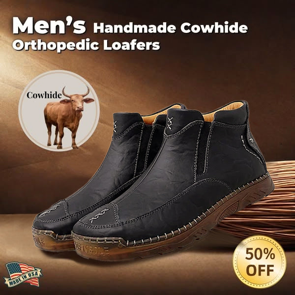 Last Day 70% OFF🔥 Men's Outdoor Casual Handmade Cowhide Boots