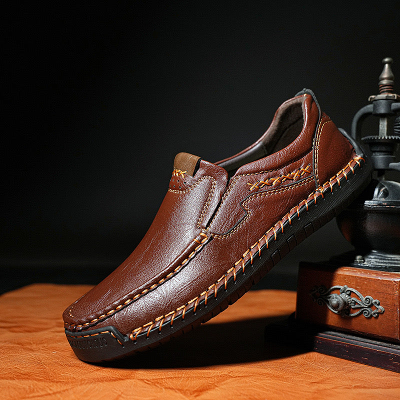⏰Last Day 70% OFF🔥Men's Premium Leather Loafers - Arch Support & Wide Fit Slip-On Shoes