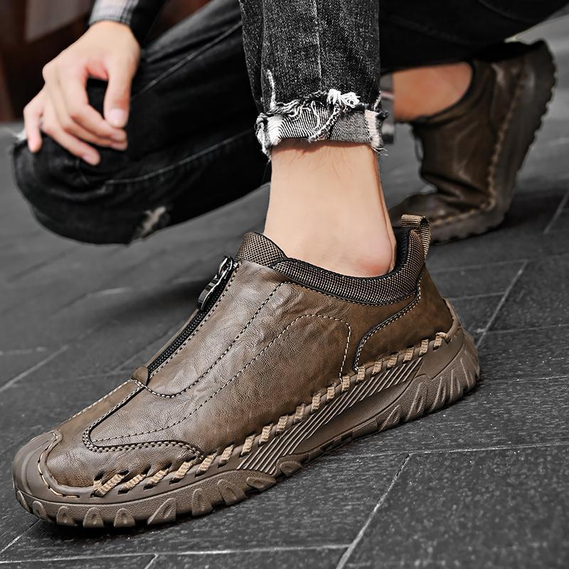 Men's Handcrafted Genuine Moccasins Outdoor Breathable Casual Shoes