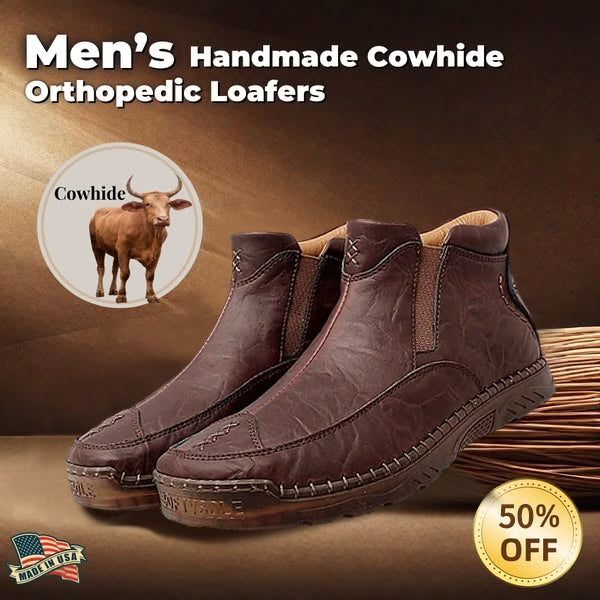 Last Day 70% OFF🔥 Men's Outdoor Casual Handmade Cowhide Boots