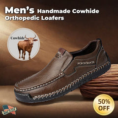 ⏰Last Day 70% OFF🔥Men's Premium Leather Loafers - Arch Support & Wide Fit Slip-On Shoes
