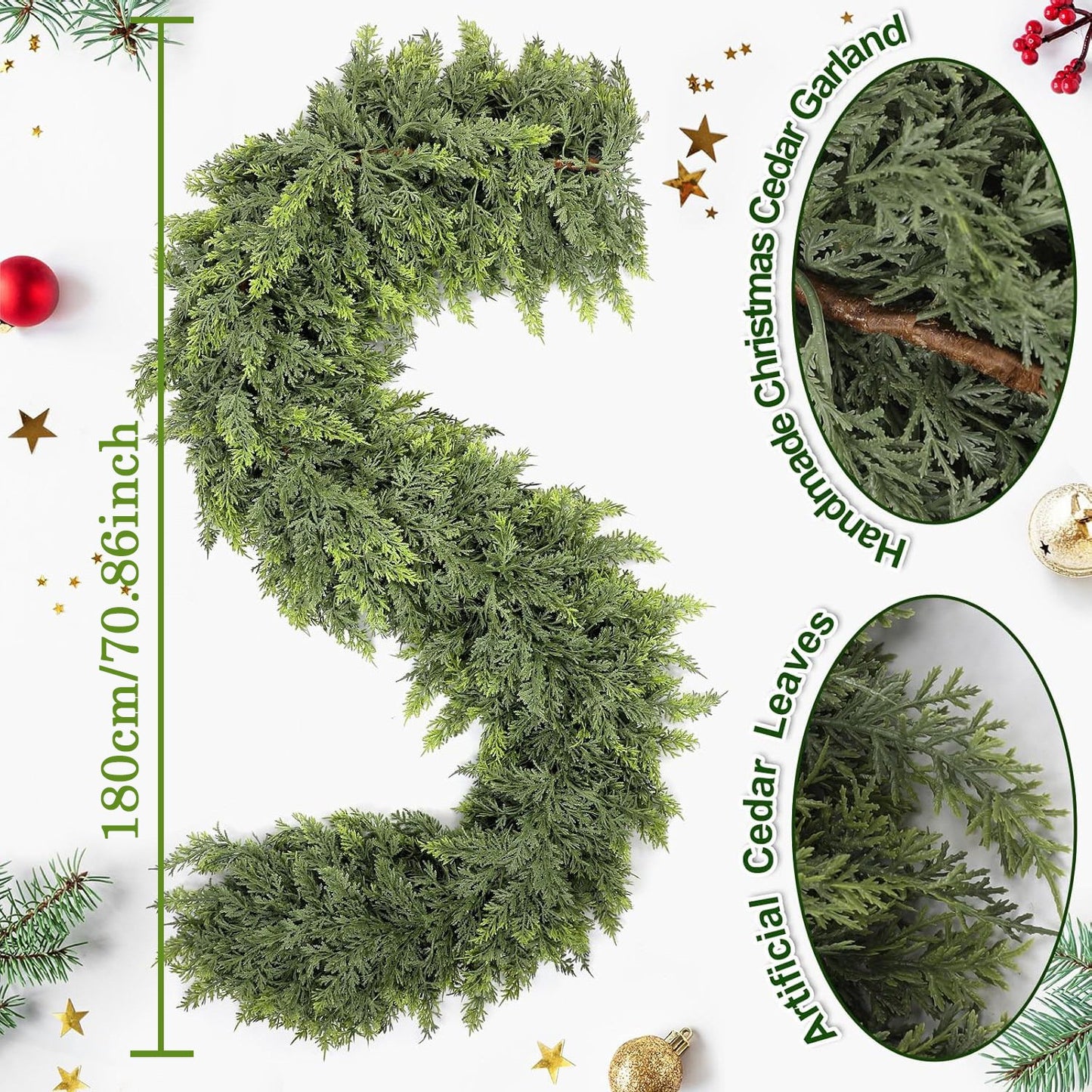 🏆2025 Super Value Set💥 Artificial Realistic Touch Cedar Garlands