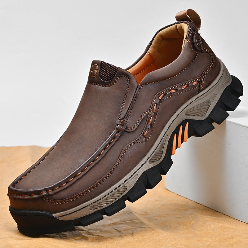 ⏰50% OFF🔥 Men's Handcrafted Wide Toe Loafers | Arch Support Leather Shoes